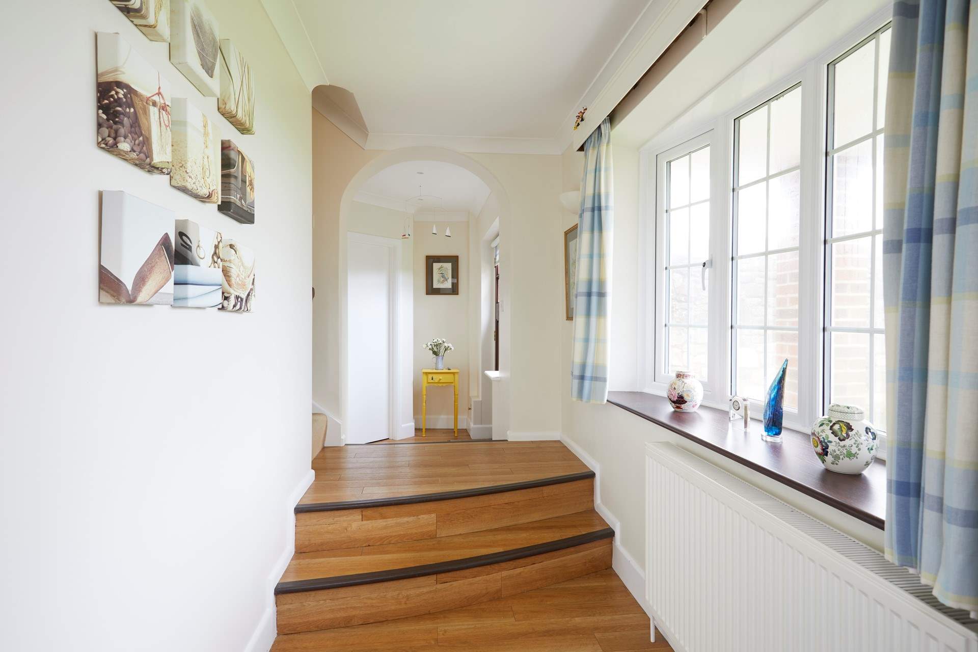 Stairs lead from the entrance. 