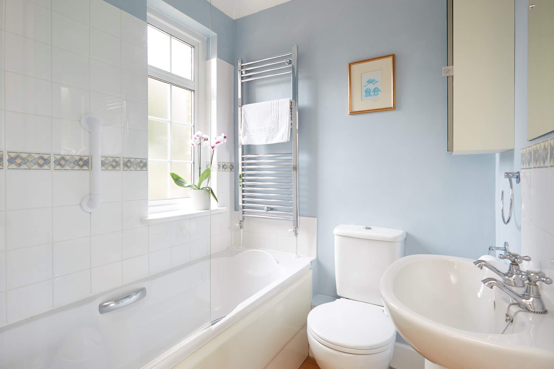 The family bathroom is on the ground floor. 