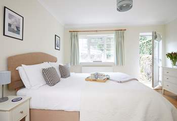 The delightful bedrooms are on the ground floor.