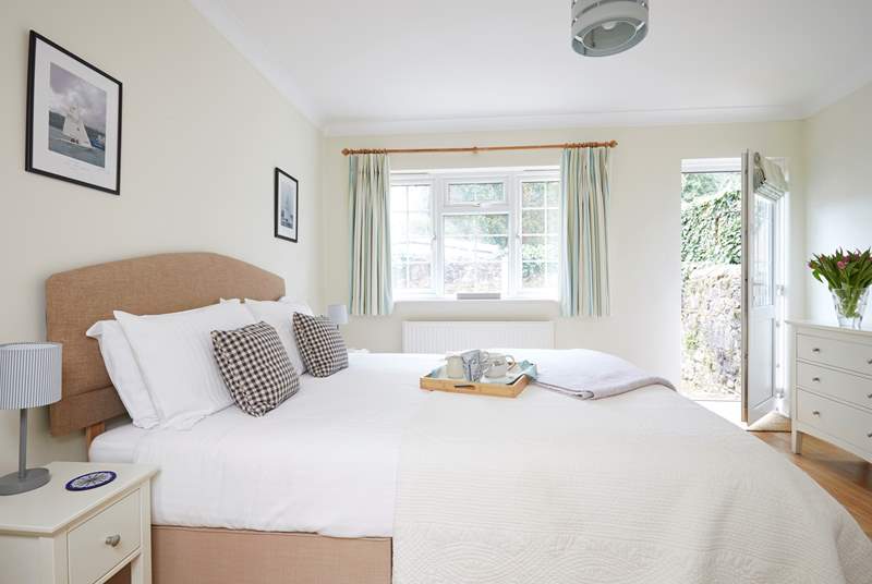 The delightful bedrooms are on the ground floor.