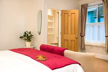 This lovely bedroom has a super-king bed with an en suite shower-room (Bedroom 1).