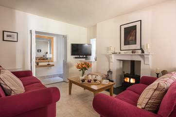 Cosy up in front of the fire after a day exploring.