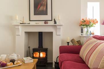 Sink into the sofas and warm the toes.
