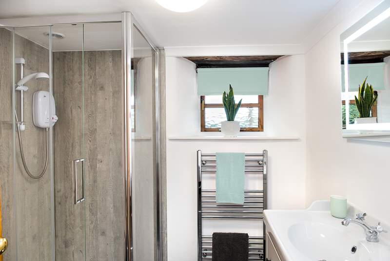 The stylish shower-room on the ground floor, next to the kitchen/dining-room.