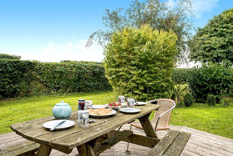 Your own private area of garden to sit out and enjoy the best of the Cornish sunshine.
