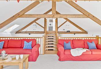 Please take care of children around the bannisters in the sitting-room. Bedroom 3 can be seen at the top of the stairs.