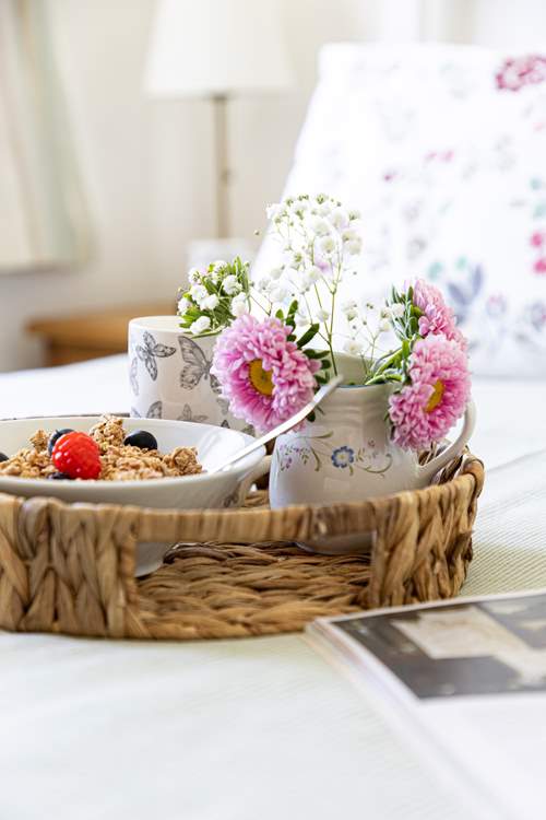 Breakfast in bed - why not, you're on holiday!