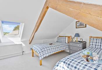 Bedroom 3 has lovely exposed beams but please mind your head.