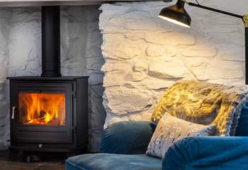 Snuggle up on the armchair after a tasty supper. 