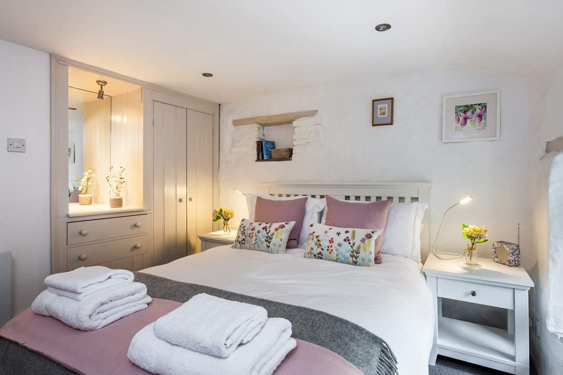 All of the bedrooms have a little step leading into them.