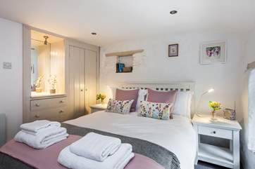 All of the bedrooms have a little step leading into them.