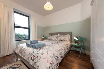 Pretty linens in Bedroom 3.