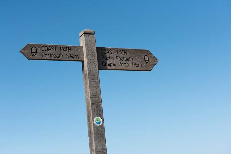 The coast path and its awe-inspiring views are close by.