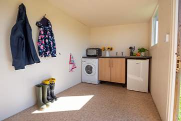 Inside the cabin there is plenty of storage space with hooks for hanging your coats etc.