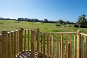 The donkeys and ponies in the meadow opposite are your only near neighbours!