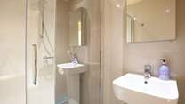 This shower-room is located on the lower ground floor.