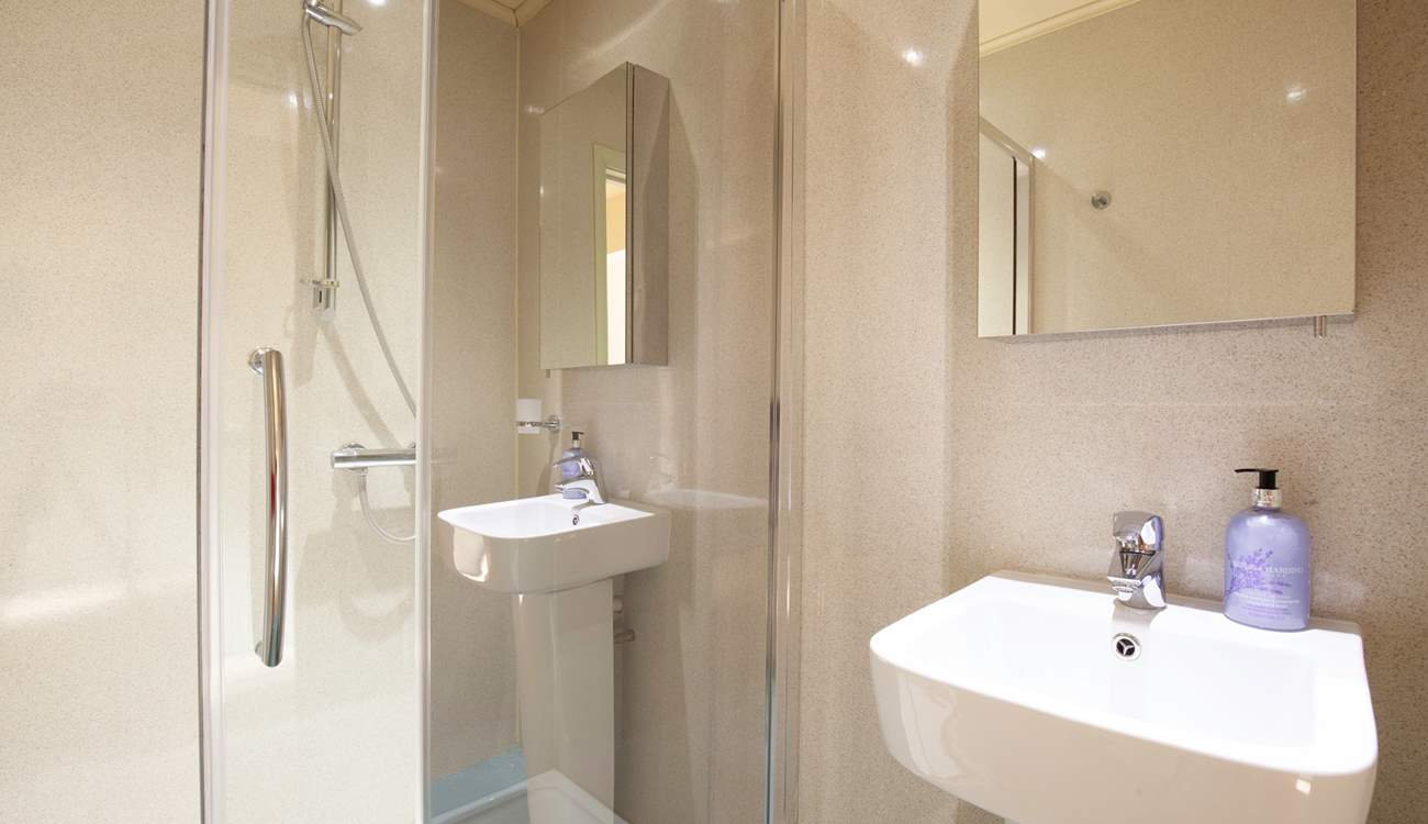 This shower-room is located on the lower ground floor.