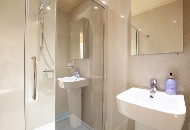 This shower-room is located on the lower ground floor.