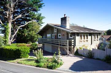 You will find ample parking, with space for three cars.