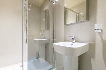 The shower room on the lower ground floor