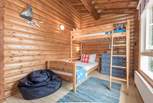 The bunk bed room is a delight for the kids