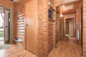 Open the door to The House of Logs and there is a wonderful smell of wood