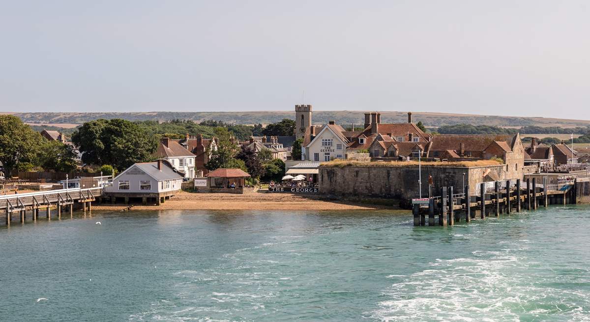 The Lymington to Yarmouth ferry takes approximately half an hour.