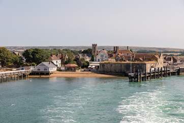 The Lymington to Yarmouth ferry takes approximately half an hour.