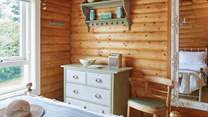 The comfortable double bedroom on the main floor.