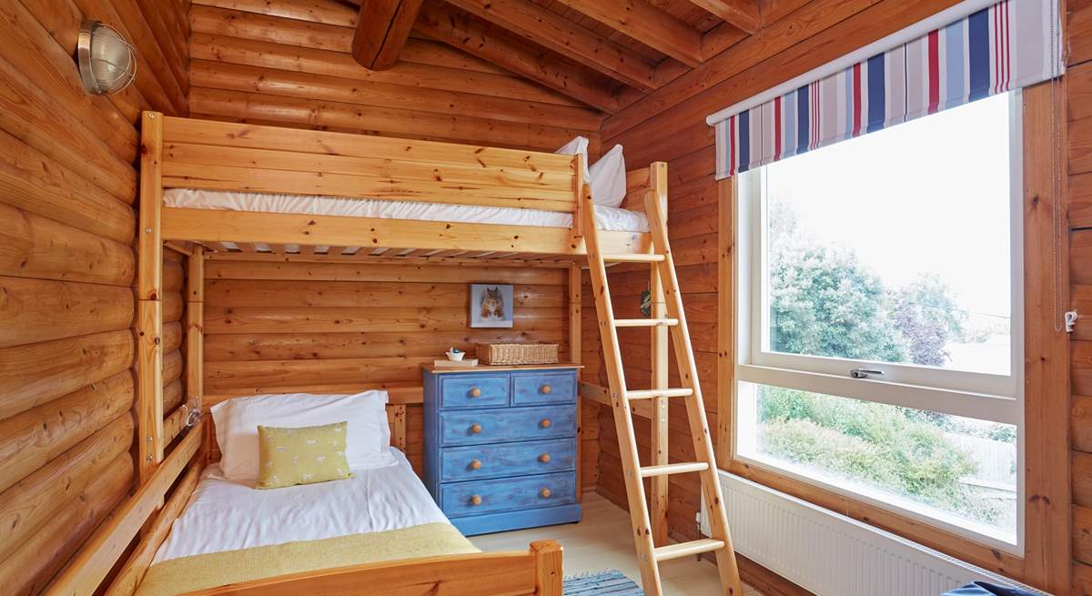 The bunk bed room is a delight for the kids.