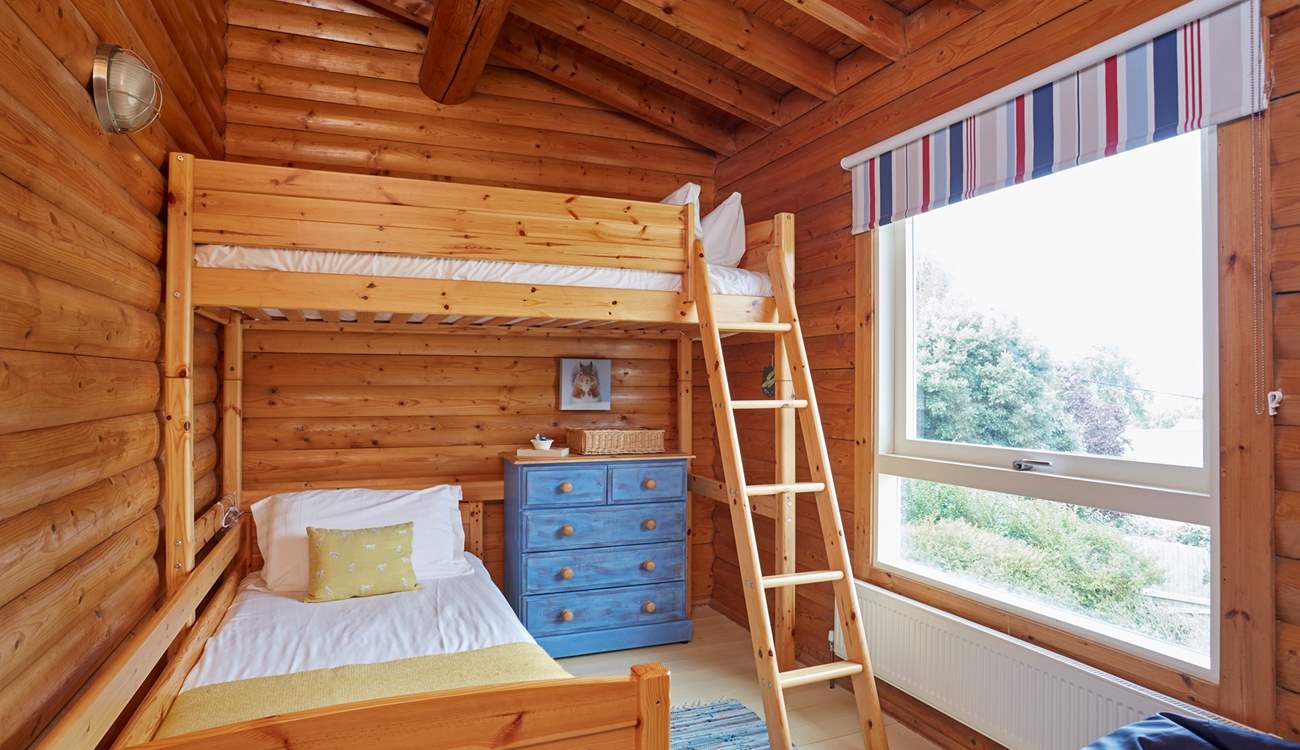 The bunk bed room is a delight for the kids.