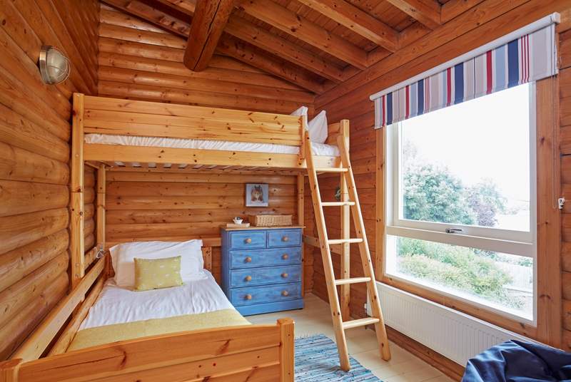 The bunk bed room is a delight for the kids.