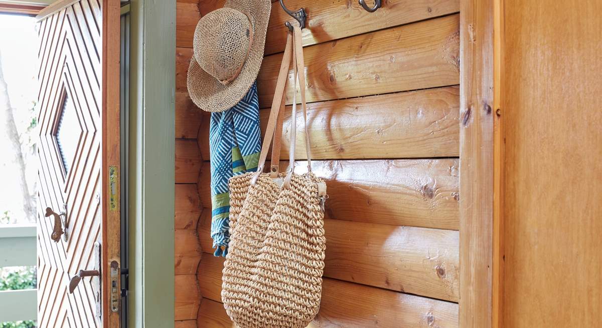 Inside the front door a place to hang your hat.