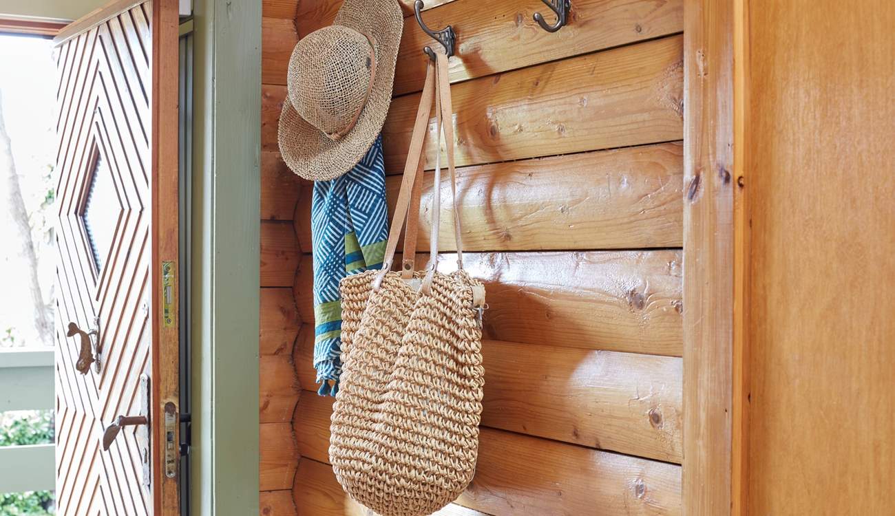 Inside the front door a place to hang your hat.