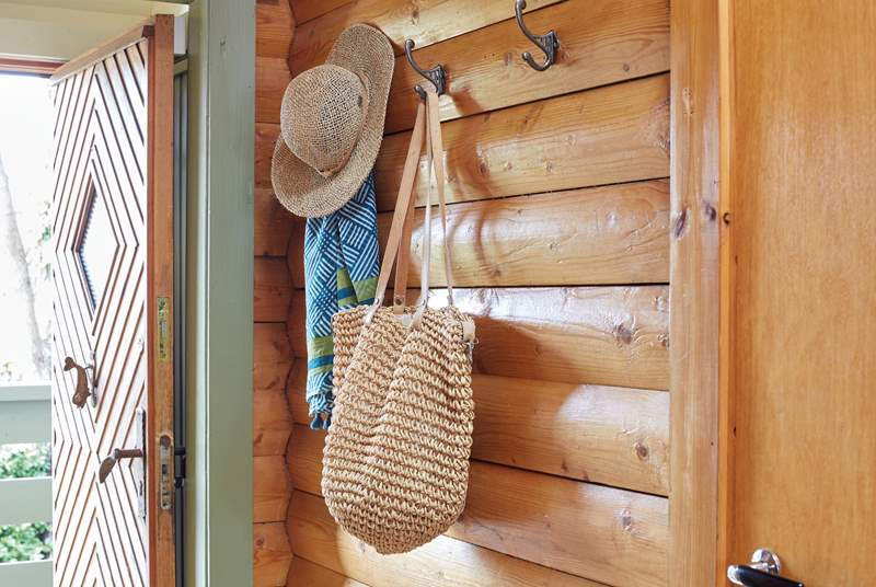 Inside the front door a place to hang your hat.