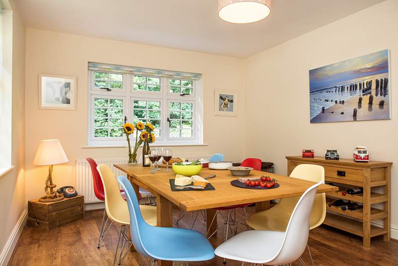 Everyone can enjoy mealtimes together gathered in the dining-room.