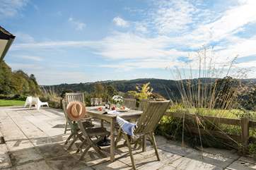 Enjoy meals on the terrace in such a wonderful setting.