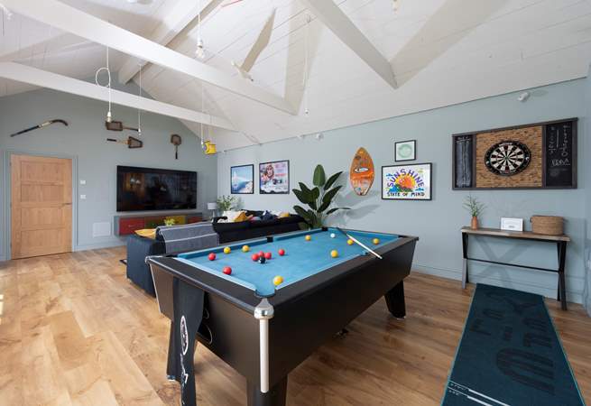 The games-room will delight old and young alike.