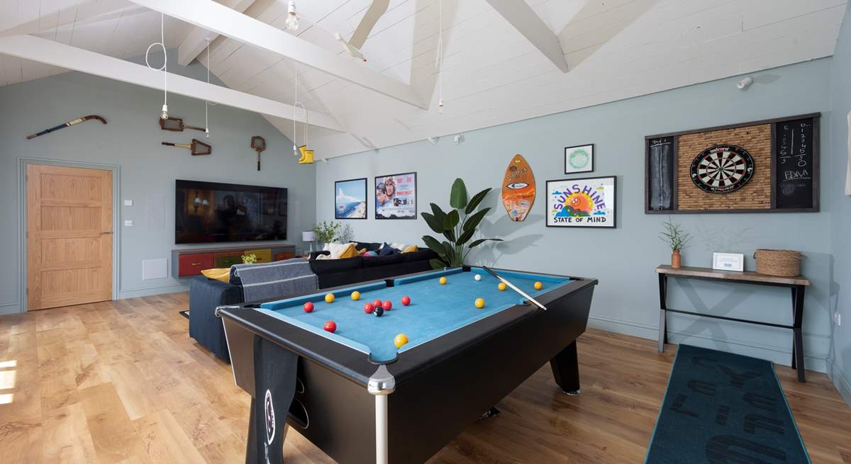 The games-room will delight old and young alike.