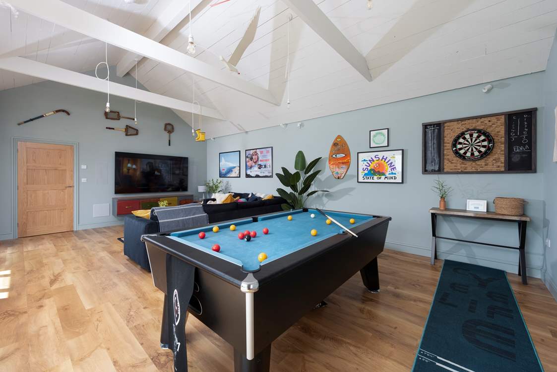 The games-room will delight old and young alike.