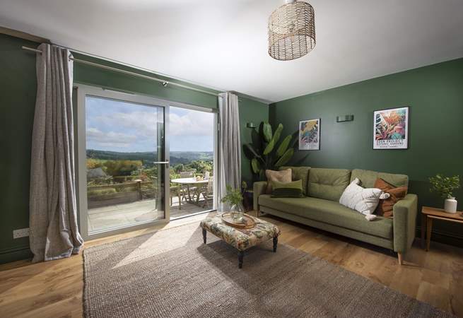 The large windows in the sitting-room make the most of those gorgeous views.