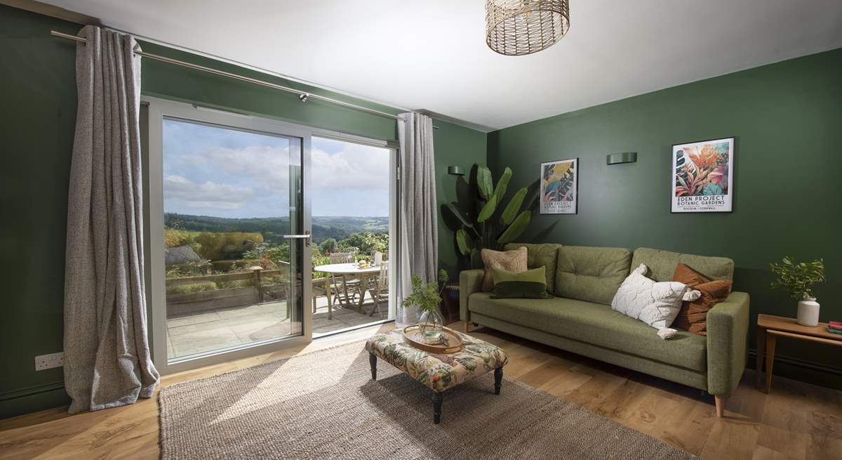 The large windows in the sitting-room make the most of those gorgeous views.