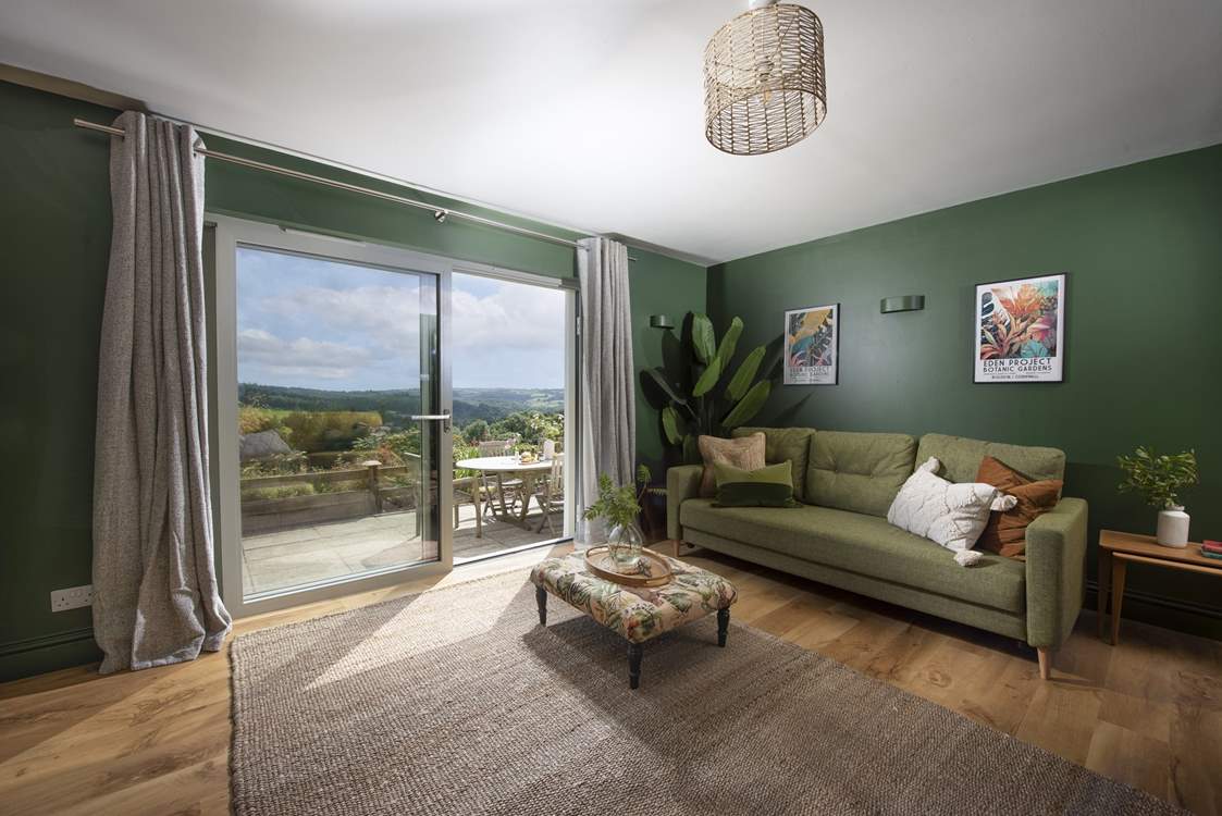 The large windows in the sitting-room make the most of those gorgeous views.
