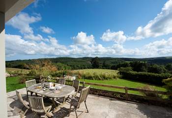 Enjoy meals on the terrace in such a wonderful setting.