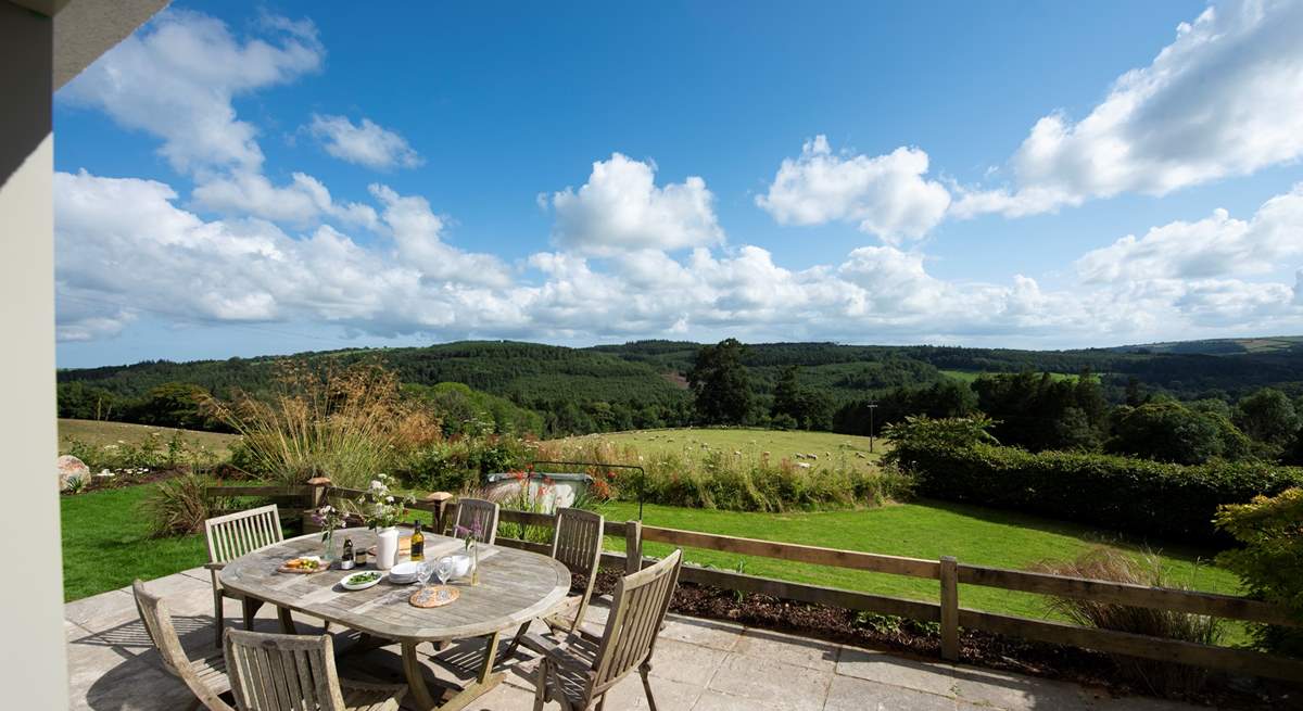 Enjoy meals on the terrace in such a wonderful setting.