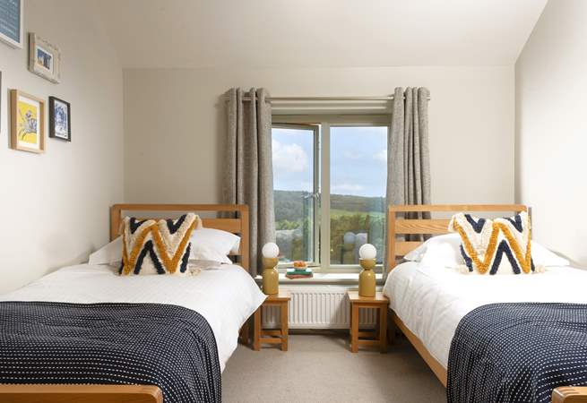 One of the charming twin bedrooms.