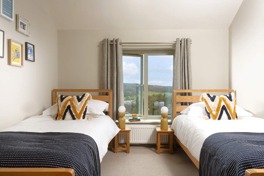One of the charming twin bedrooms.