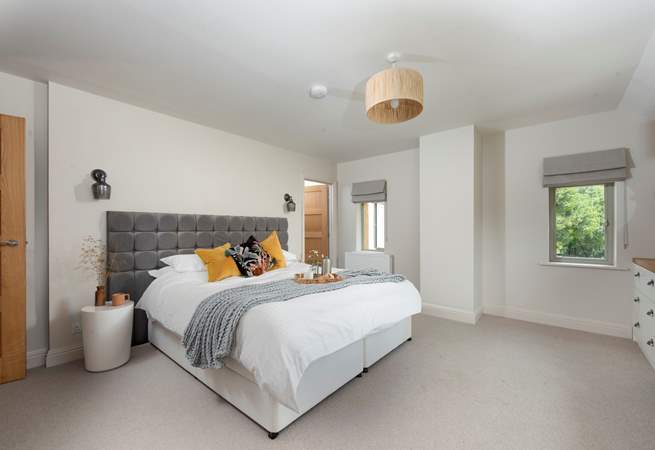 The bedroom is incredibly spacious and wonderfully light and airy.