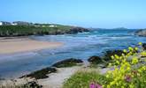 Glendorgal (seen top left) sits on its own private 17 acre headland beside Porth Beach. - Thumbnail Image