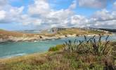 Porth Island is accessible over a sturdy wooden bridge and the views beyond stretch past Watergate Bay to Trevose Head in the distance. - Thumbnail Image